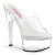 Pleaser GLEAM-601 Plateau Pantoletten Clear EU-37 / US-7