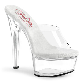 Pleaser GLEAM-601 Plateau Pantoletten Clear EU-38 / US-8