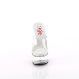 Pleaser GLEAM-601 Plateau Pantoletten Clear EU-38 / US-8