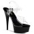 Pleaser Sandalette DELIGHT-608 Transparent Schwarz EU-35 / US-5