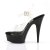 Pleaser Sandalette DELIGHT-608 Transparent Schwarz EU-35 / US-5