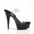 Pleaser Sandalette DELIGHT-608 Transparent Schwarz EU-37 / US-7