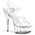 Pleaser Sandalette DELIGHT-608 Transparent Silber EU-37 / US-7