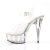Pleaser Sandalette DELIGHT-608 Transparent Silber EU-37 / US-7
