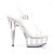 Pleaser Sandalette DELIGHT-608 Transparent Silber EU-37 / US-7