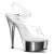 Pleaser Sandalette DELIGHT-608 Transparent Silber Chrom EU-42 / US-12