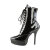 Devious INDULGE-1020 Plateau Stiefeletten Lack Schwarz EU-43 / US-13