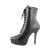 Devious INDULGE-1020 Plateau Stiefeletten Kunstleder Schwarz EU-41 / US-11