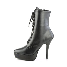 Devious INDULGE-1020 Plateau Stiefeletten Kunstleder Schwarz EU-43 / US-13