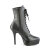 Devious INDULGE-1020 Plateau Stiefeletten Kunstleder Schwarz EU-43 / US-13