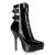 Devious INDULGE-1026 Plateau Stiefeletten Lack Schwarz EU-39 / US-9