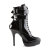 Devious INDULGE-1026 Plateau Stiefeletten Lack Schwarz EU-43 / US-13
