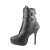 Devious INDULGE-1026 Plateau Stiefeletten Kunstleder Schwarz EU-41 / US-11