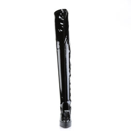 Devious INDULGE-3000 Plateau Overknee Stiefel Lack...