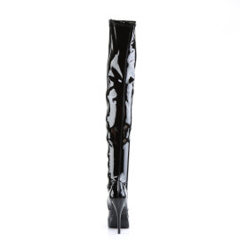 Devious INDULGE-3000 Plateau Overknee Stiefel Lack Schwarz EU-43 / US-13