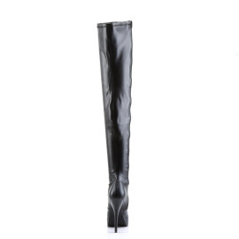 Devious INDULGE-3000 Plateau Overknee Stiefel Kunstleder Schwarz EU-36 / US-6