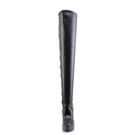 Devious INDULGE-3000 Plateau Overknee Stiefel Kunstleder...