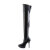 Devious INDULGE-3000 Plateau Overknee Stiefel Kunstleder Schwarz EU-42 / US-12