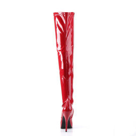 Devious INDULGE-3000 Plateau Overknee Stiefel Lack Rot EU-38 / US-8