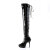 Devious INDULGE-3063 Plateau Overknee Stiefel Lack Schwarz EU-36 / US-6