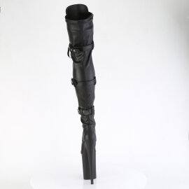 Pleaser INFINITY-3028 Plateau Overknee Stiefel Kunstleder Schwarz EU-39 / US-9