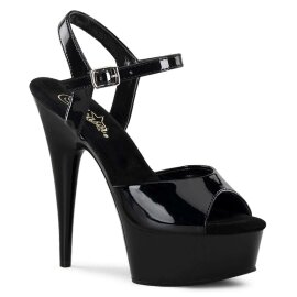 Pleaser Sandalette DELIGHT-609 Schwarz EU-36 / US-6