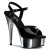 Pleaser Sandalette DELIGHT-609 Schwarz Siber Chrom EU-42 / US-12