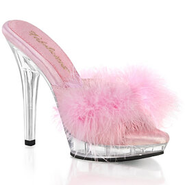 Fabulicious LIP-101-8 Pantoletten Clear Pink EU-41 / US-11