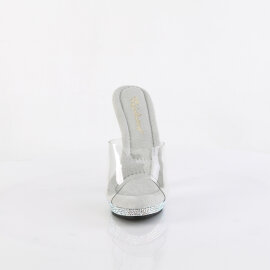 Fabulicious LIP-101DM Pantoletten Clear Strass Silber...
