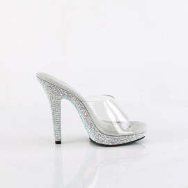 Fabulicious LIP-101DM Pantoletten Clear Strass Silber EU-39 / US-9