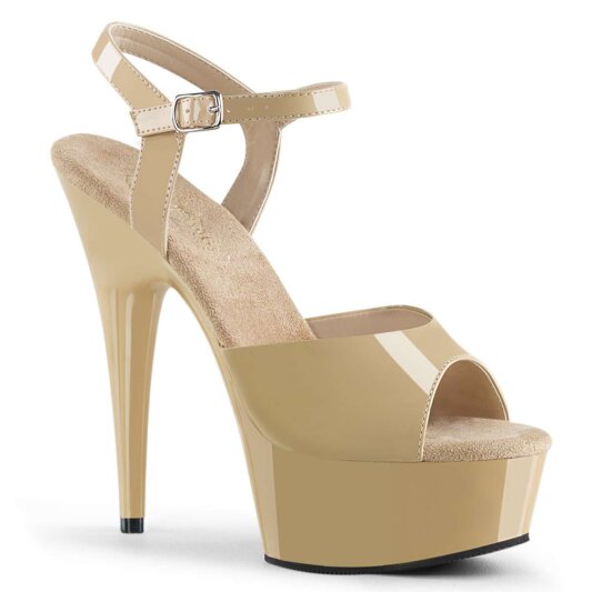 Pleaser Sandalette DELIGHT-609 Creme EU-37 / US-7