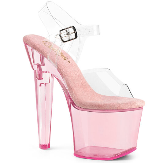 Pleaser LOVESICK-708T Plateau Sandaletten Rauch Pink EU-35 / US-5