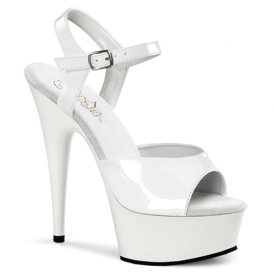 Pleaser Sandalette DELIGHT-609 Weiß EU-35 / US-5