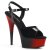 Pleaser Sandalette DELIGHT-609BR Schwarz Rot EU-36 / US-6