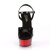 Pleaser Sandalette DELIGHT-609BR Schwarz Rot EU-36 / US-6