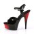 Pleaser Sandalette DELIGHT-609BR Schwarz Rot EU-36 / US-6