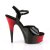 Pleaser Sandalette DELIGHT-609BR Schwarz Rot EU-36 / US-6