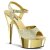 Pleaser Sandalette DELIGHT-609G Gold Multi Glitter Chrom EU-40 / US-10
