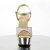 Pleaser Sandalette DELIGHT-609G Gold Multi Glitter Chrom EU-35 / US-5