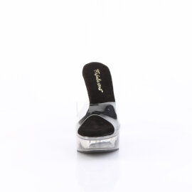 Fabulicious MARTINI-501 Plateau Pantoletten Clear Rauch...