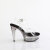 Fabulicious MARTINI-508 Plateau Sandaletten Clear Rauch Schwarz EU-38 / US-8