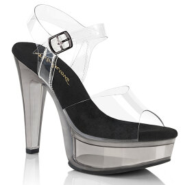 Fabulicious MARTINI-508 Plateau Sandaletten Clear Rauch...