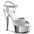 Pleaser Sandalette DELIGHT-609G Silber Multi Glitter Chrom EU-36 / US-6