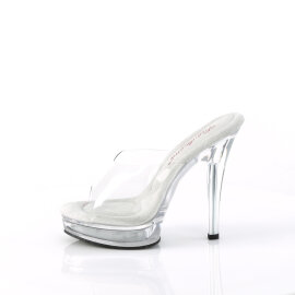 Fabulicious MAJESTY-501 Plateau Pantoletten Clear EU-35 / US-5