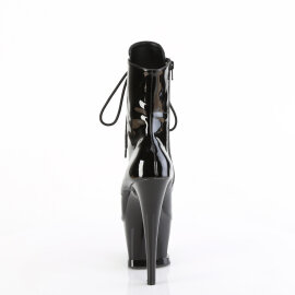 Pleaser MOON-1020DIA Plateau Stiefeletten Kunstleder Schwarz EU-37 / US-7