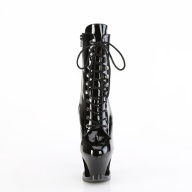 Pleaser MOON-1020SK Plateau Stiefeletten Lack Schwarz...