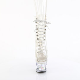 Pleaser MOON-1021C-DIA Plateau Stiefeletten Clear EU-35 /...