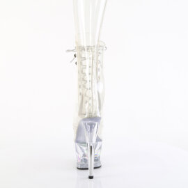 Pleaser MOON-1021C-DIA Plateau Stiefeletten Clear EU-35 / US-5