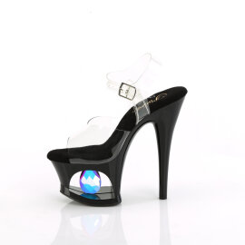 Pleaser MOON-708DIA Plateau Sandaletten Lack Schwarz EU-35 / US-5