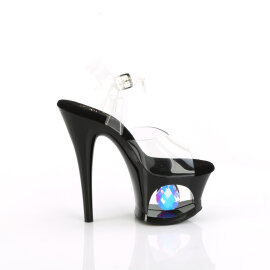 Pleaser MOON-708DIA Plateau Sandaletten Lack Schwarz EU-35 / US-5